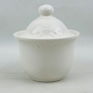 Pfaltzgraff Filigree‎ White Sugar Bowl Lid Stoneware
